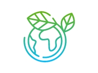 dibujo de un planeta con vegetación